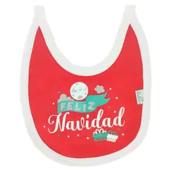 GENERICO - Babero Navideño - Feliz Navidad - Algodón