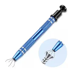 GENERICO - Pinza 4 Puntas Gema Joyería Placa Precisión Técnico Aluminio