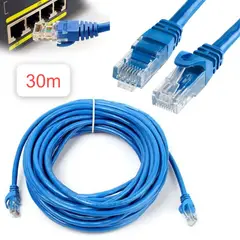 OEM - Cable Internet Red 30m Adaptador Rj45 CAT6 Ethernet UTP LAN Testeado