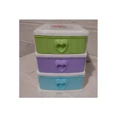 GENERICO - Mini Joyero Organizador Maquillaje Plastico 3 Cajones