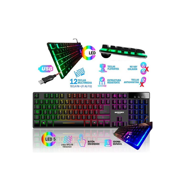 TECLADO GAMER NEON MIC K709
