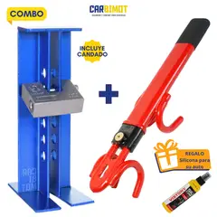 GENERICO - SEGURO BLOQUEO TRABA PEDAL VOLANTE TIMON COMBO REGALO