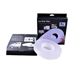 111 - Cinta Doble Contacto Transparente 5 Metros Reutilizable y Lavable - Nano Tape