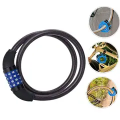 OEM - Cadena 80cm Acero Antirrobo Para Moto Bicicleta Con Clave De Seguridad