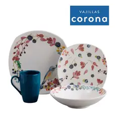 CORONA - Juego de Vajilla Evry 16 Piezas