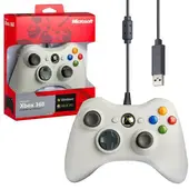 MICROSOFT - Mando para Xbox 360 con cable, alta calidad Blanco.