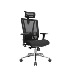 BONNO - Silla Ergonomica Nefi Negro Con Cabecero