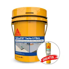 SIKA - Impermeabilizante para techo Sikafill Techo-5 Fibra Gris 20L