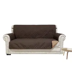 SALA FABULOSA - Protector impermeable para mueble 3-2-1 Chocolate Reversible Beige