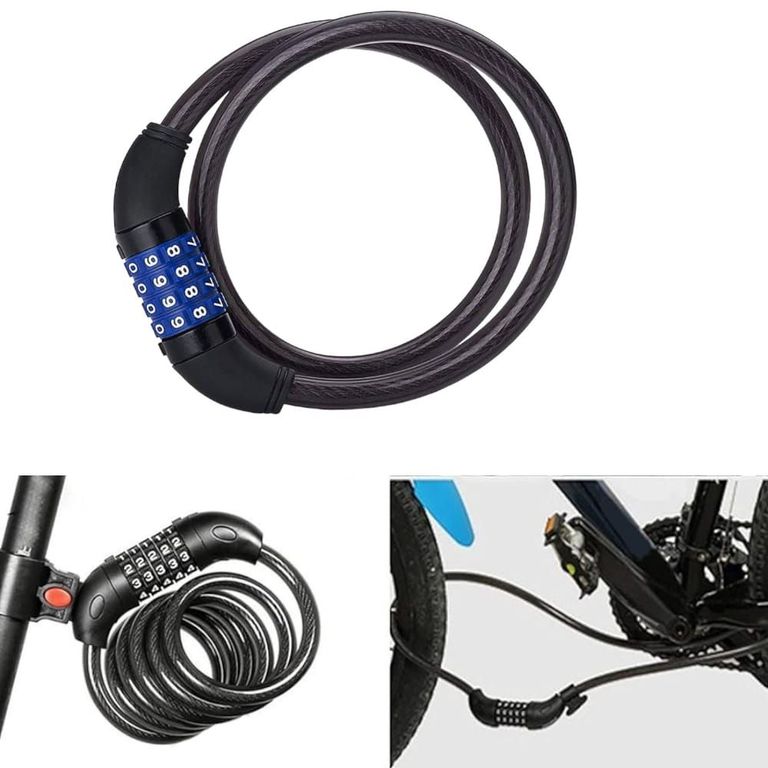 Cadena 80cm Acero Antirrobo Para Moto Bicicleta Con Clave De Seguridad
