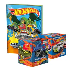 EDITORIAL BERLIN - Hot Wheels, 1 Álbum Tapa Blanda + 2 Cajitas (100 Sobres)