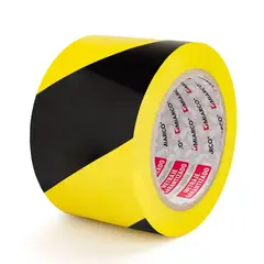 GENERICO - Cinta de Señalización o Delimitadora Amarillo / Negro 50mm x 33mt MIARCO