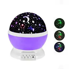 GENERICO - Lámpara Proyector De Estrellas Y Lunas Giratorio