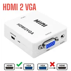 OEM - Convertidor HDMI a VGA 1080P Salida de Señal de Audio y Video HDMI2VGA