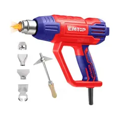 EMTOP - Pistola Calor 2000w Aire Caliente Regulable 3 Temperaturas