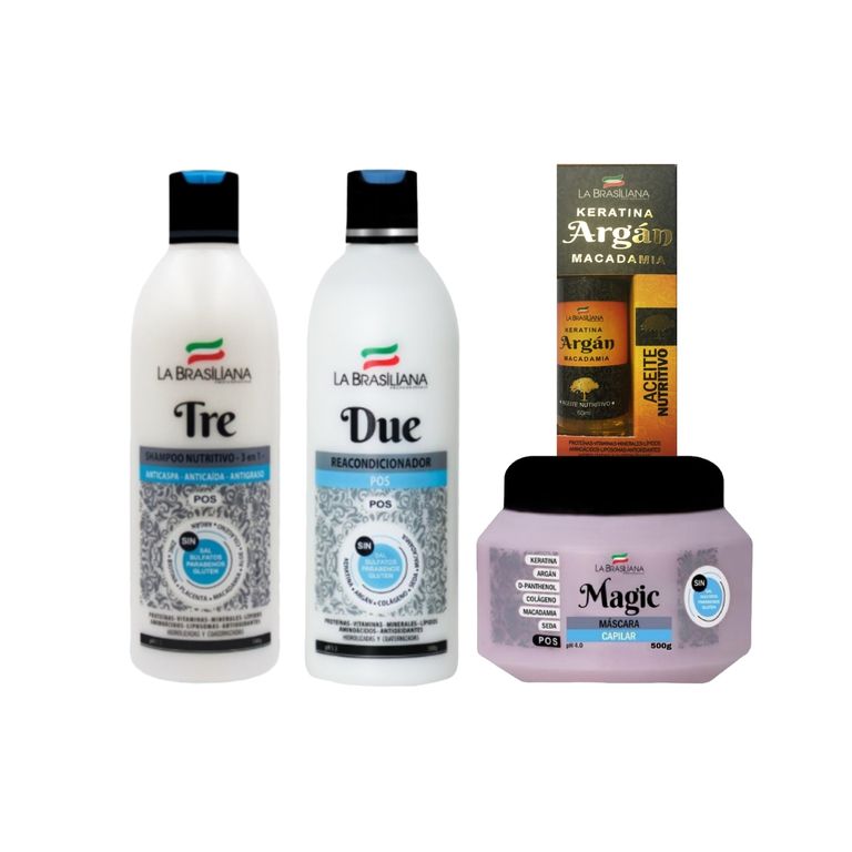 Pack - TRE + DUE + MAGIC POS 500 gr. + Aceite de Argán