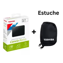 TOSHIBA - DISCO EXTERNO 1 TB CANVIO BASICS USB 3.0 + ESTUCHE FUNDA
