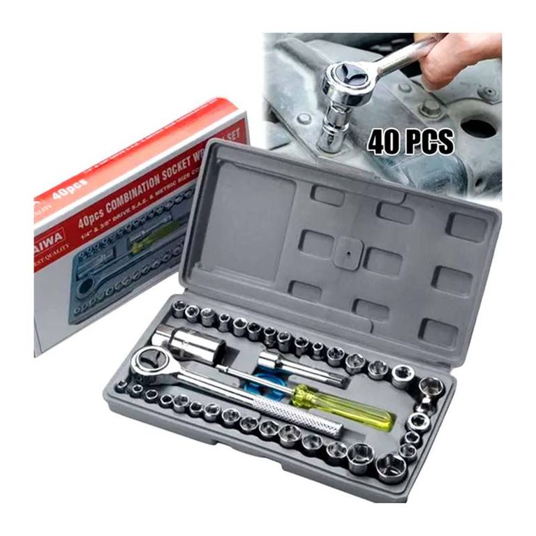 Set Herramientas Juego de Dados Silver Edge 40 Piezas