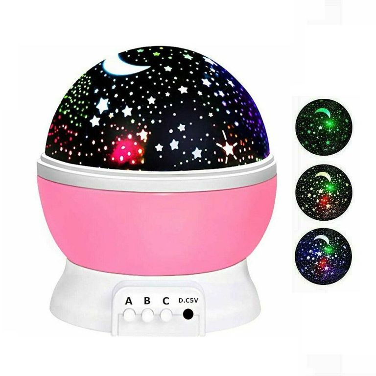 Lámpara Proyector De Estrellas Y Lunas Giratorio