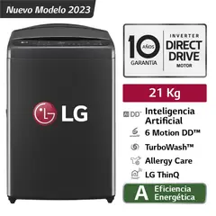 LG - LAVADORA 21KG AI DD WT21PBVS6 NEGRO