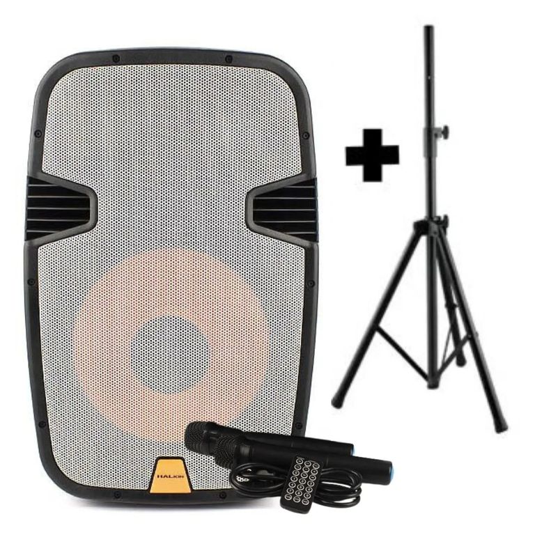 Parlante Activo 15" Recargable, 2000W. PHA-15MB + Tripode