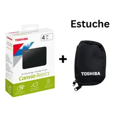 TOSHIBA - DISCO DURO EXTERNO 4 TB CANVIO BASICS USB 3.0 + ESTUCHE FUNDA