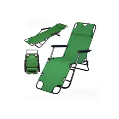 GENERICO - Silla Reclinable Plegable Perezosa Para Descanso Playa Camping