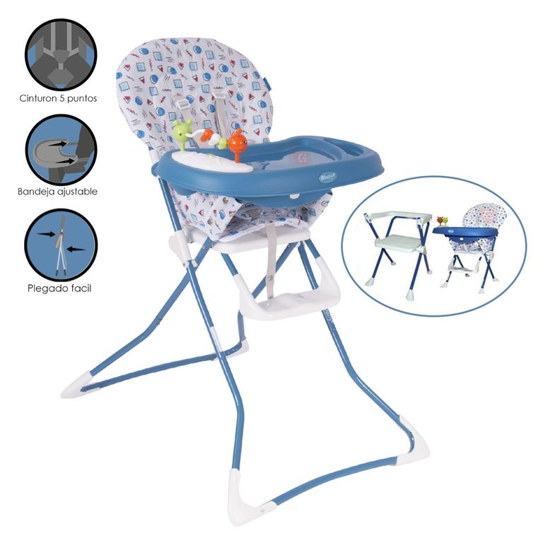 Silla de comer Plegable Badala 628 azul