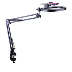 GENERICO - Aro anillo de luz led 26cm estudio fotográfico brazo soporte