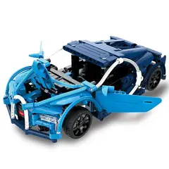 DOUBLE E - Auto Bugatti Boques 419 piezas Tipo Lego Motorizado