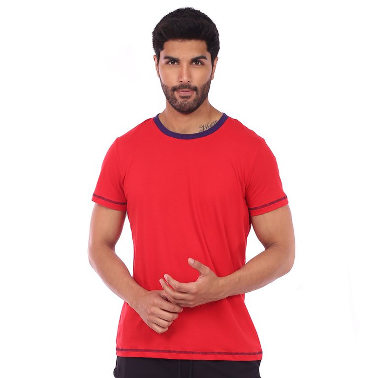 Polo Hombre Manga Corta Rojo