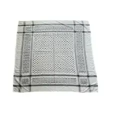 INDIAN - Bufanda MULTIPROPOSITO blanco con negro_.