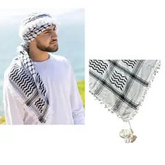 INDIAN - Bufanda MULTIPROPOSITO blanco con negro_.