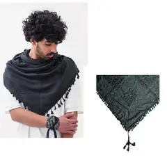 INDIAN - Bufanda cuadrada negr_.