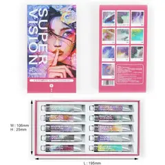 GENERICO - SUPERVISION rock - mica layered Acuarelas en tubo 8ml - Set FLOWER FIRE x10