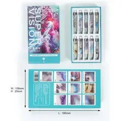 GENERICO - SUPERVISION rock - mica layered Acuarelas en tubo 8ml - Set MERMAID COAST x10