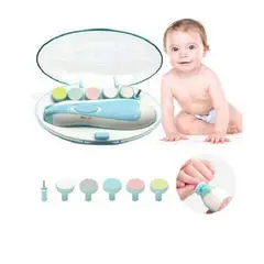 GENERICO - Corta Úñas Pulidor Manos Pies 6 Electrico Para Bebe Verde