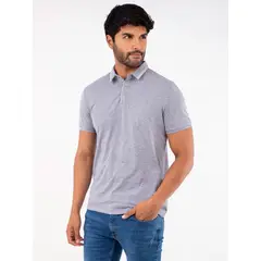 JUST - POLO GRIS CLARO BOX - CAMICERO ALGODON