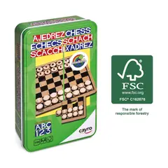 CAYRO - Ajedrez en Madera FSC en caja de Metal