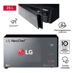 LG - Horno Microondas Espejado Neochef 25 Litros MS2596DIR