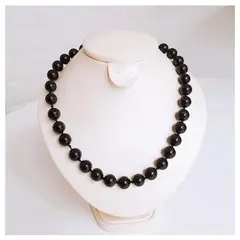 FERNANDA ROMERO JOYAS Y ACCESORIOS - Collar "ONIX NEGRA" Protección,Fuerza y Vigor - Piedras Naturales