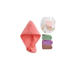 GENERICO - SET DE 2 TOALLAS PARA CABELLO MICROFIBRA ROSADA