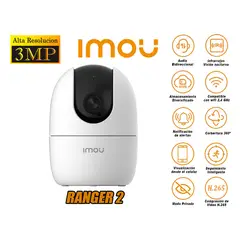 IMOU - Cámara de Seguridad Wi-Fi RANGER 2 Gira 360° 3MP Inteligente