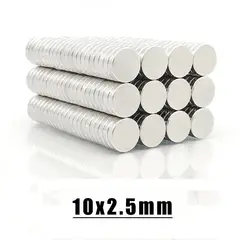 GENERICO - Imanes de neodimio modelo disco 10mmx2.5mm pack 20 unds