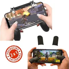 OEM - Combo 2 en1 Gatillo Gamepad Grip Pubg Fornite Free Fire + Dedales