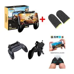 OEM - Combo 2 en1 Gatillo Gamepad Grip Pubg Fornite Free Fire + Dedales
