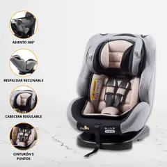 EBABY - Silla de Auto Giratorio para Niños «VERO 360°» Beige
