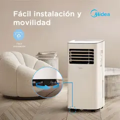 MIDEA - AIRE ACONDICIONADO PORTATIL DE 12,000 BTU CONVENCIONAL FRIO SOLO