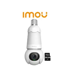 IMOU - Cámara Inalámbrica Foco BULB CAM 5MP 360° Noche Color + SD 256GB