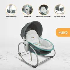 INFANTI - Silla Nido Mecedora 5 en 1 para Bebé «ROCKER» Blue